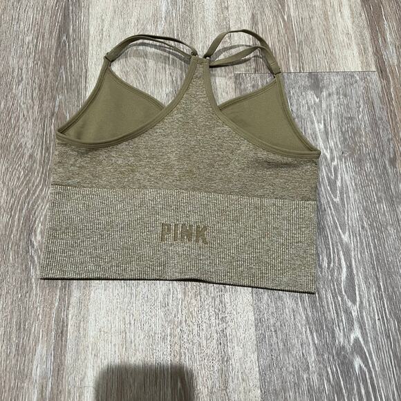 Pink Victoria Secret Sports Bra Olive Green Size XS - Picture 5 of 5